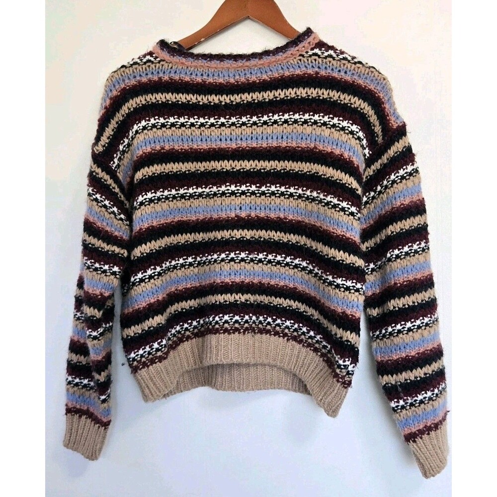 Elsamanda Sweater M Womens Anthropologie Wool Alpacaa Chunky Boho Goblincore